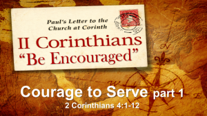 Courage to Serve Part 1